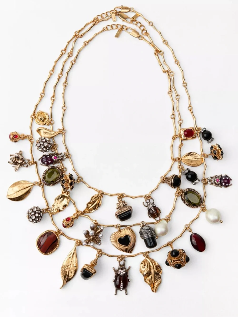 ✨♥️▪️Zara‎ Gold Multi-Charm Necklaces set of 3 with Accents▪️♥️✨